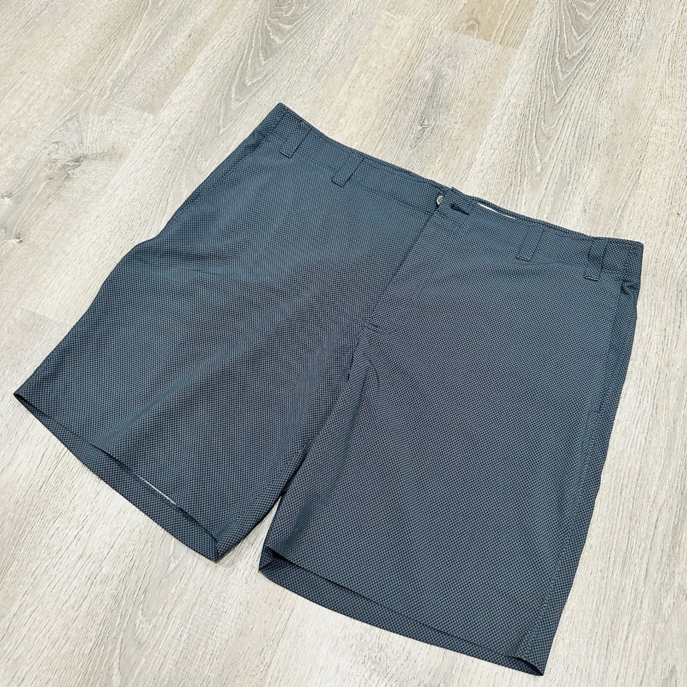 Callaway Shorts Mens 42 Navy Blue Geometric Micro Grid Performance Golf Shorts